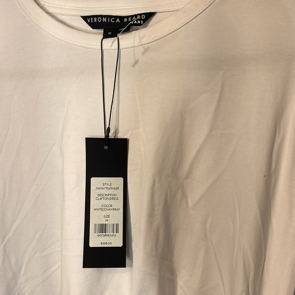 COPY - VERONICA BEARD NWT Clayton Jersey Self-tie Shirt Waist Mini Dress Size M - Picture 9 of 9